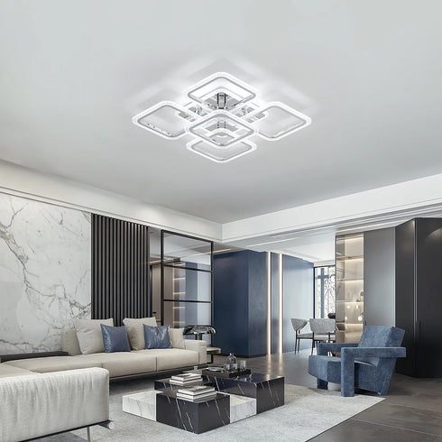 Erik LED Deckenleuchte dimmbar Aluminium Acryl | Shiraki