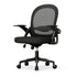 Renato Compact Mesh Bürostuhl – Ergonomischer Mittelrückenstuhl mit klappbaren Armlehnen