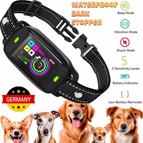 Antibell Halsband für Hunde – Verstellbar mit Ton- & Vibrationsmodus, sicher & tierfreundlich | BelloStop
