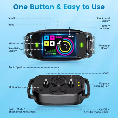 Antibell Halsband für Hunde – Verstellbar mit Ton- & Vibrationsmodus, sicher & tierfreundlich | BelloStop