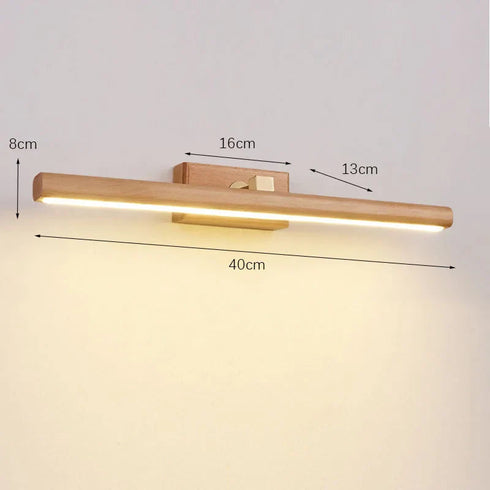 Schwarznuss Holz LED-Wandleuchte