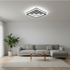 Solveig LED Deckenleuchte quadratisch Schwarz | Shiraki