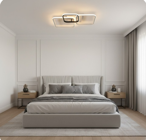 Torin 3-Kopf-LED-Deckenleuchte Dimmbares Rechteck | Shiraki