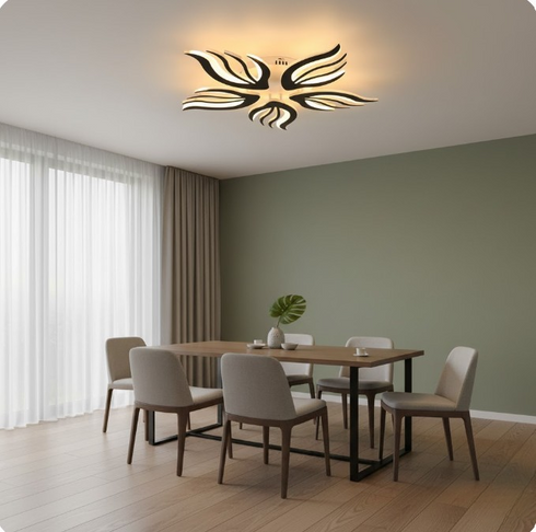 Finn LED Deckenleuchte Blumenform dimmbar | Shiraki