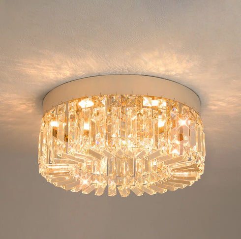 Alva LED Kristall Kronleuchter Deckenleuchte Gold | Shiraki