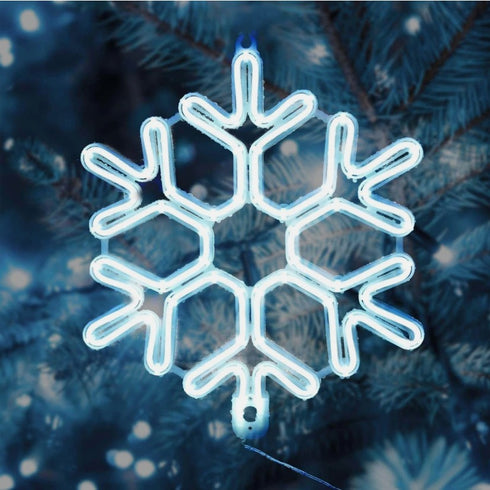 LED Schneeflocke 40 cm – Weihnachtsbeleuchtung für Kuppel Dekor