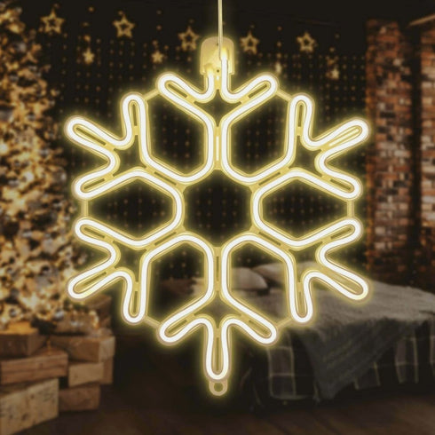LED Schneeflocke 40 cm – Weihnachtsbeleuchtung für Kuppel Dekor