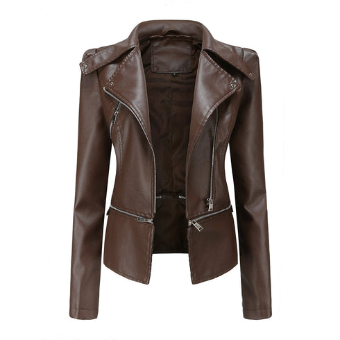 SLIM FIT DAMEN BIKERJACKE | TRENDIGER CASUAL STYLE