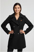 Annalise Damen Winter Trenchcoat mit Kunstfell-Kapuze