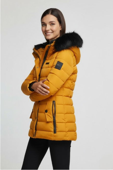 Lorelei Damen Winter Steppjacke mit abnehmbarer Kapuze