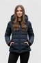 Liora Damen Winter-Steppjacke mit abnehmbarer Kapuze