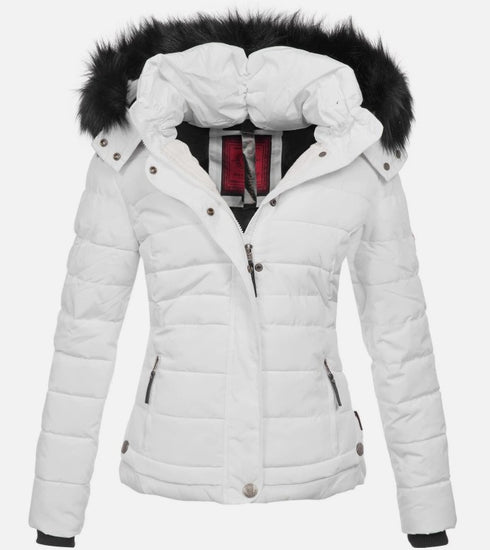 Alina Damen Winterjacke mit Kapuze & Kunstfell