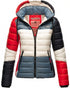 Kira Damen Steppjacke mit Kapuze & Farbblockdesign