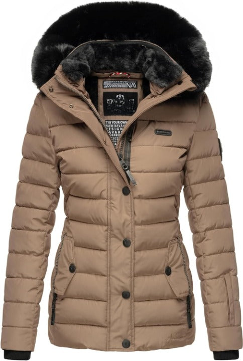 Lorelei Damen Winter Steppjacke mit abnehmbarer Kapuze