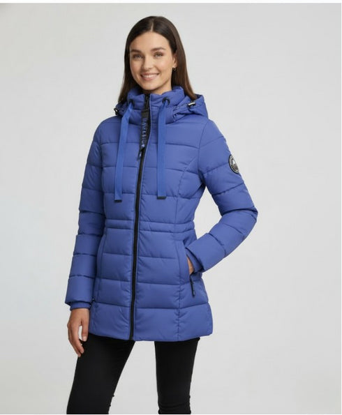 Elara Damen Winter Steppjacke mit Stehkragen