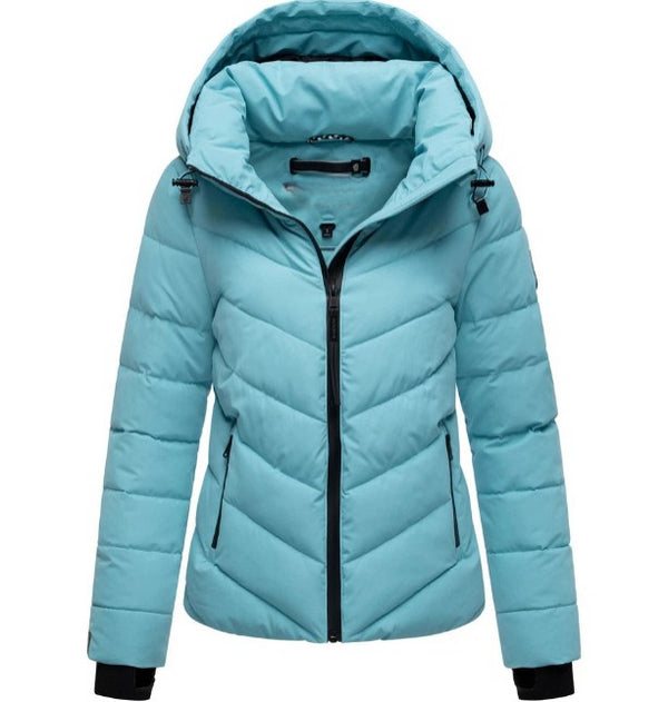 Yuna Damen Steppjacke mit Kapuze & Reißverschluss