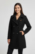 Annalise Damen Winter Trenchcoat mit Kunstfell-Kapuze