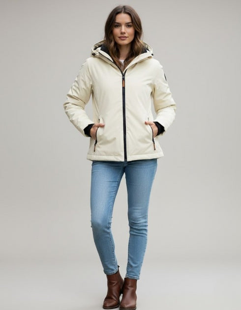 Seren Damen Winter leicht Übergangsjacke mit Kapuze