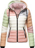 Kira Damen Steppjacke mit Kapuze & Farbblockdesign