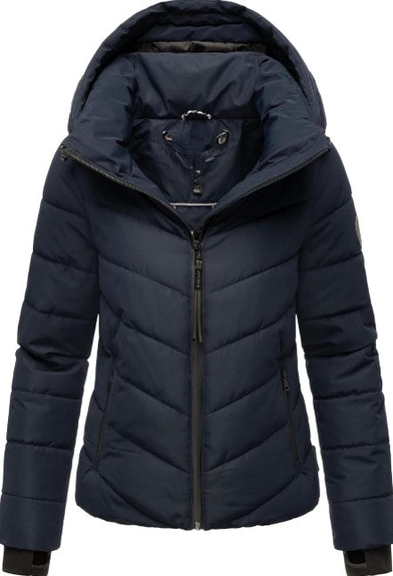 Liora Damen Winter-Steppjacke mit abnehmbarer Kapuze