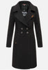 Annalise Damen Winter Trenchcoat mit Kunstfell-Kapuze