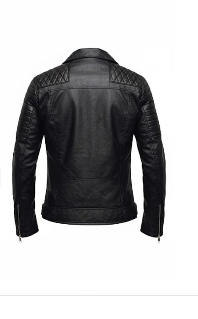 Eisenfaust Herren Biker Lederjacke mit Nieten und Gürtel
