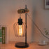 EmberLoft – Retro Industrietischlampe mit Holz & Metall