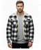 Falkorax Herren Flanell-Hemdjacke fleecegefüttert warm