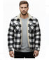 Falkorax Herren Flanell-Hemdjacke fleecegefüttert warm