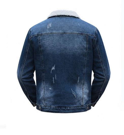 Falkorin Herren Denimjacke Übergangsjacke mit Reißverschluss