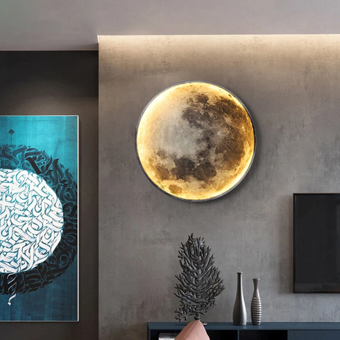 LunaGlow 3D Mond LED Wandlampe