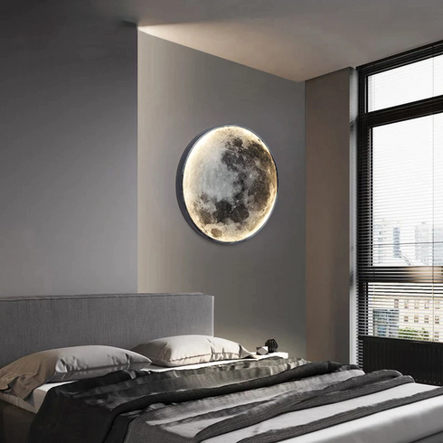 LunaGlow 3D Mond LED Wandlampe