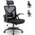 Ergonomischer Büro-Drehstuhl mit Kopfstütze und Lendenwirbelstütze
