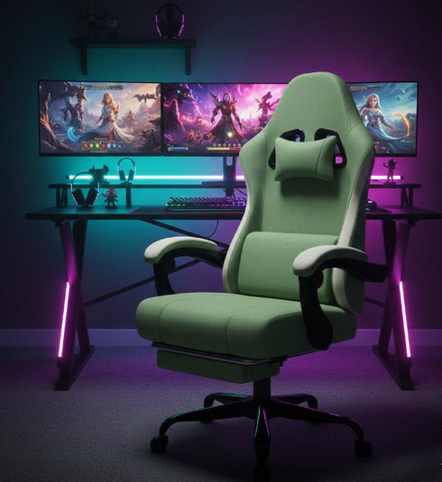 Valentino Ergonomischer Gaming-Stuhl mit Taschenfederkern & Fußstütze