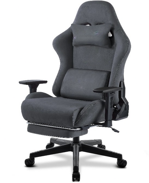 Alessio Drehbarer Gaming-Stuhl – Ergonomische hohe Rückenlehne mit Fußstütze