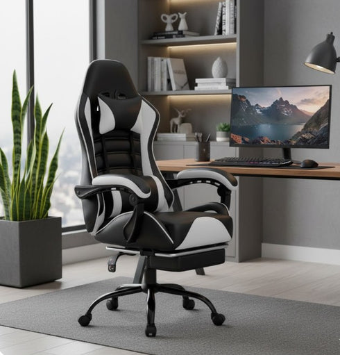 Luca Ergonomischer Gaming-Stuhl mit Fußstütze