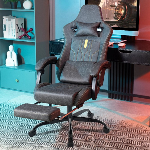 Francesco Ergonomischer drehbarer Büro-Gaming-Stuhl mit Fußstütze