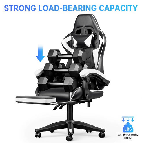 Marco Ergonomischer Gaming-Stuhl mit Fußstütze | Komfort & Unterstützung für Gamer