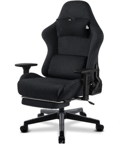 Alessio Drehbarer Gaming-Stuhl – Ergonomische hohe Rückenlehne mit Fußstütze