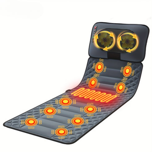 Ganzkörper-Massagematte mit Shiatsu-Nackenmassage | 3D Lendenwirbel-Traktion Rückenheizung
