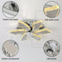 DC ABS 60W 7-Blatt-LED-Deckenventilatoren mit Kristallfernbedienung und Deckenleuchte