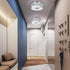 Moderne Deckenlampe aus Kristall-Edelstahl kleiner Eingang Korridor Flur runde Beleuchtung