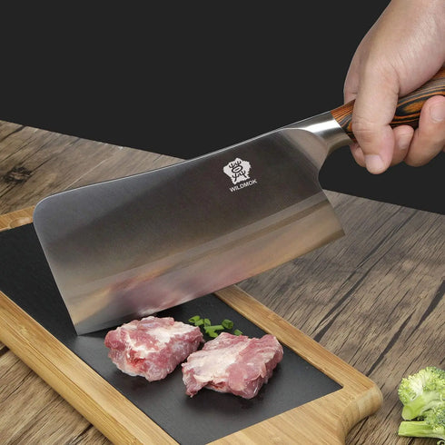 Küchenmesser Set 9-teilig Edelstahl | Premium Messerset mit Holzgriffen