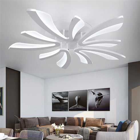 Amalia Acryl Deckenleuchte Blumenform Kronleuchter Pendelleuchte | Shiraki
