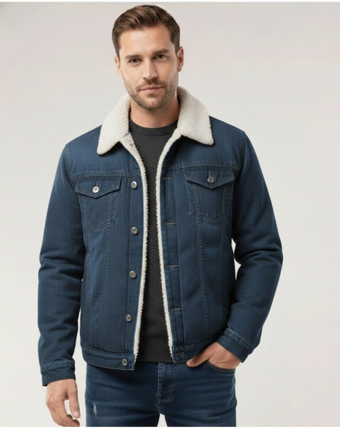 Valkron Herren Freizeitjacke mit Brusttaschen normale Passform