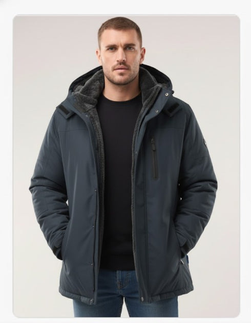 Helmarth Herren Ski- und Winterjacke – winddicht warm Kapuze