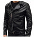 Vortexar Herren Leder-Bikerjacke – echtes Lammleder rockiger Stil