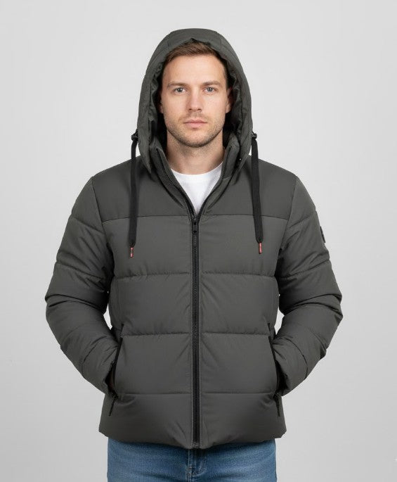 Valcorus Herren Winterjacke mit Kapuze & Fellbesatz – warm