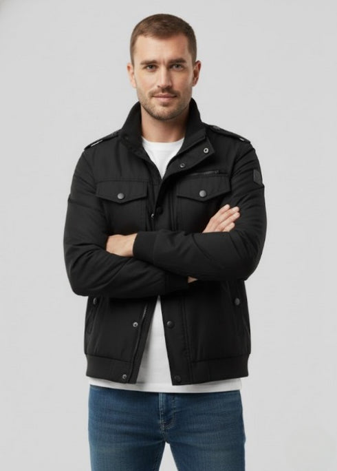 Falkronix Herren Cargojacke –Standkragen mit Vollreißverschluss