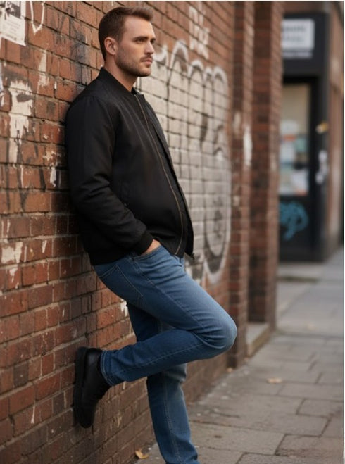 Helmarth Herren Flight-Jacke – winddicht gesteppte Thermofütterung